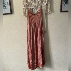 Elegant Pink Maxi Dress